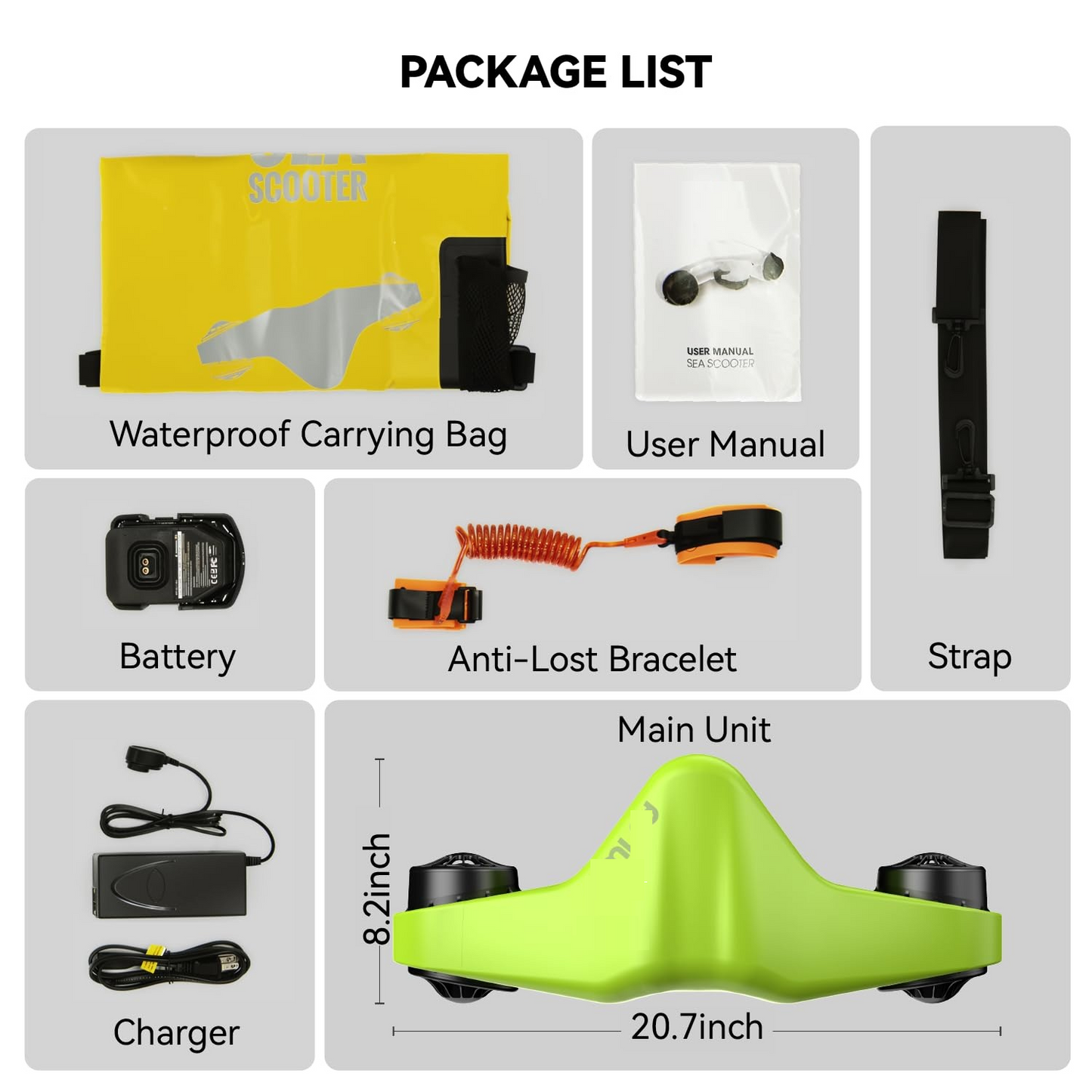 CALMORA Underwater Scooter, Sea Scooter Dual Motors with Action Camera Mount for Kids/Adults, Water Scooter 40M Waterproof for Scuba Diving Snorkeling Pool Sea Adventures