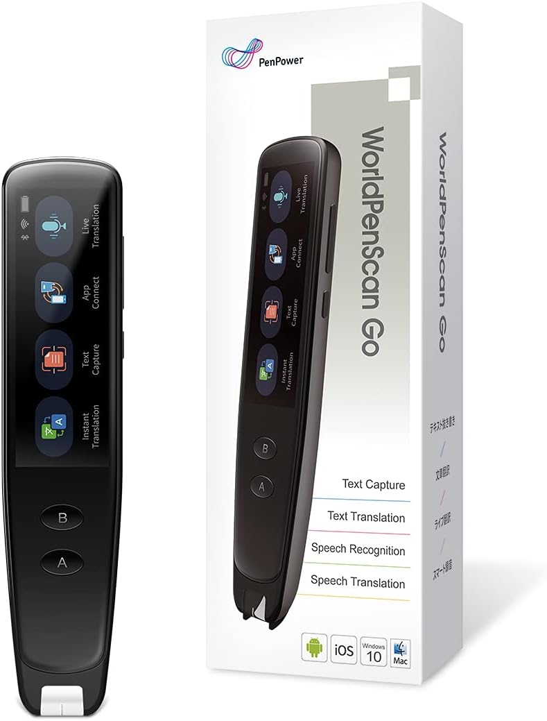 PenPower WorldPen Scan Go | OCR Reading Pen for Dyslexia | Pen Scanner | Language Translator | Text to Speech | Wireless Standalone | LCD Touchscreen | Wi-Fi Connection
