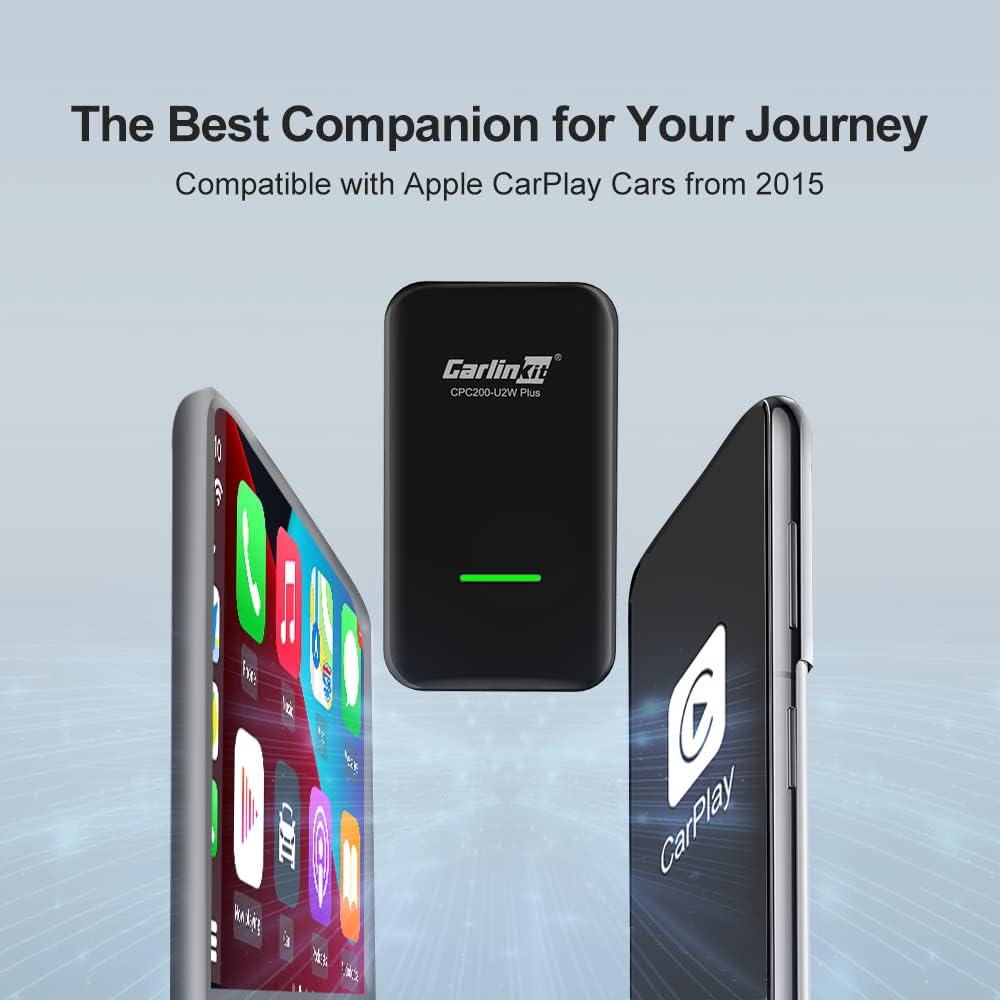 Carlinkit2.0 Carplay Dongle Adapter for Factory Wired CarPlay Cars,Compatible with Audi/Porsche/Volvo/Volkswagen/Ford/Hyundai/Mercedes(Model Year: 2017 2018 2019) Convert Wired to Wireless Carpaly.