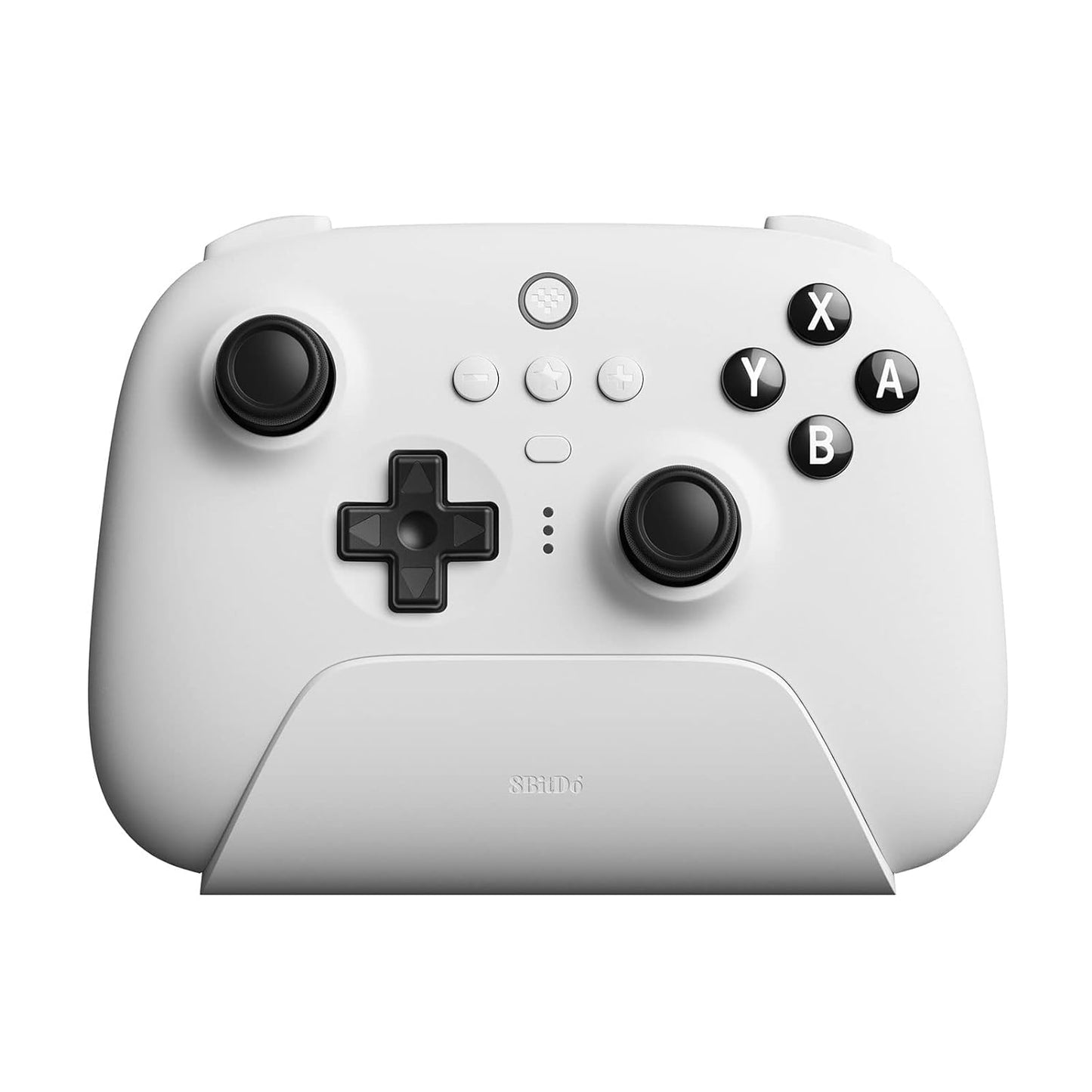 8Bitdo Ultimate Bluetooth & 2.4g Controller with Charging Dock 22 Play Hours, Wireless Switch Controller Gaming Controller USB Cable Gamepad for Switch and Windows (White)