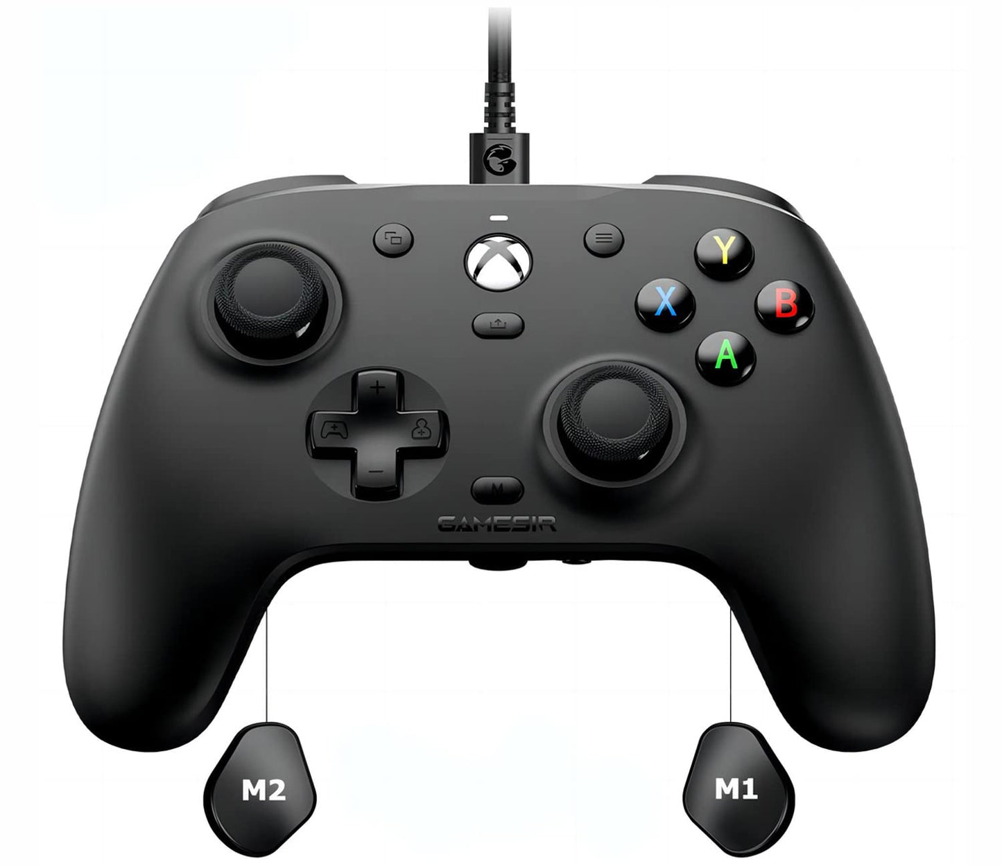 G7 Wired Controller for Xbox Series X|S, Xbox One, Windows 10/11 Black - with Interchangeable White Faceplate No Delay 3.5mm Studio Jack 4 Vibration Motors