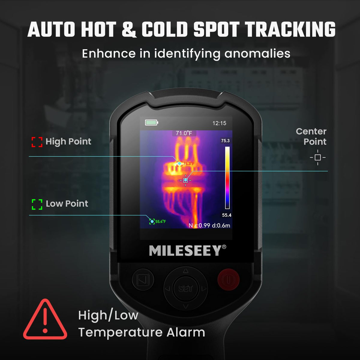 CALMORA TR10 Thermal Camera, Super Resolution 240 x 240, Refresh Rate 25 Hz, Portable Infrared Imager from -4°F to 1022°F, 8 Hours Battery Life