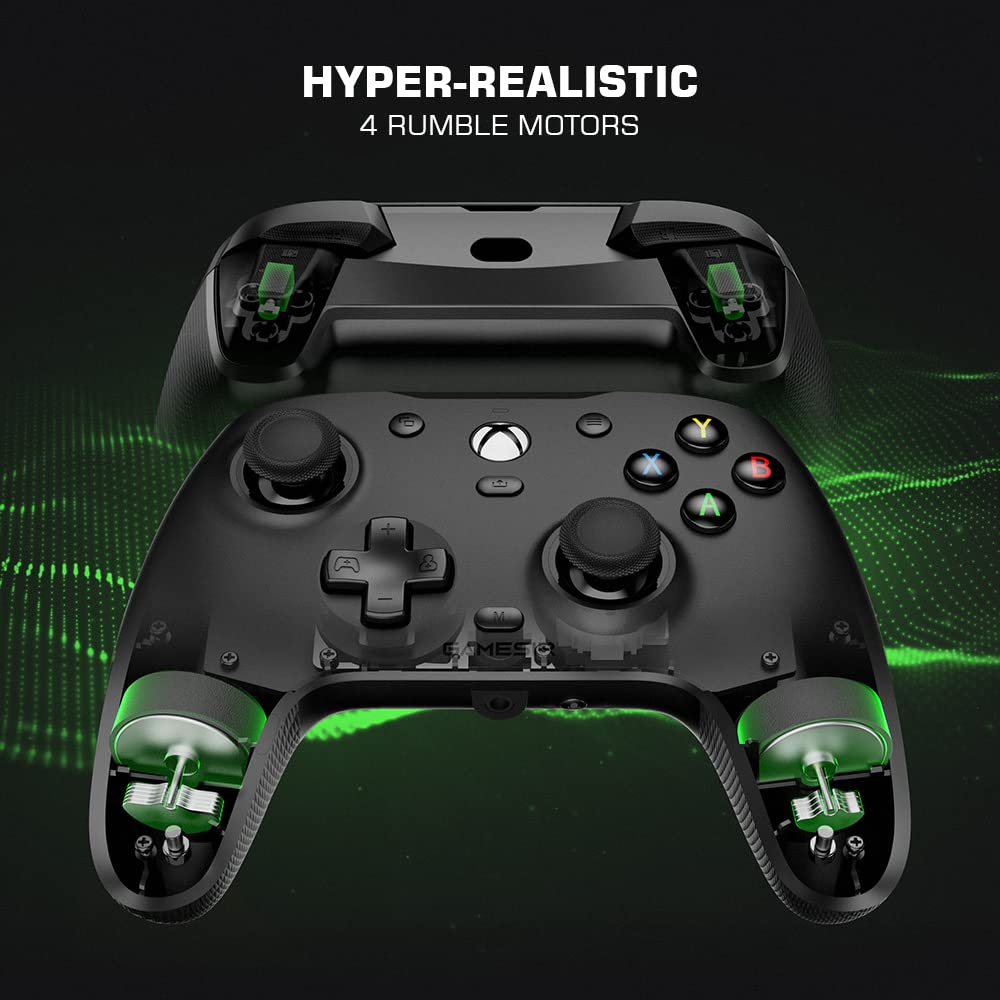 G7 Wired Controller for Xbox Series X|S, Xbox One, Windows 10/11 Black - with Interchangeable White Faceplate No Delay 3.5mm Studio Jack 4 Vibration Motors
