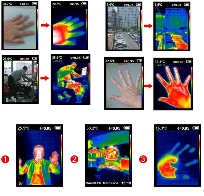 GOYOJO 256x192 Hti-18+ Thermal Imaging Camera with Dual-Light Fusion, -4~1022°F, Handheld Infrared Thermography for Home Inspection HVAC Electrical Plumbing Leak Detection and Mechanical Maintenance
