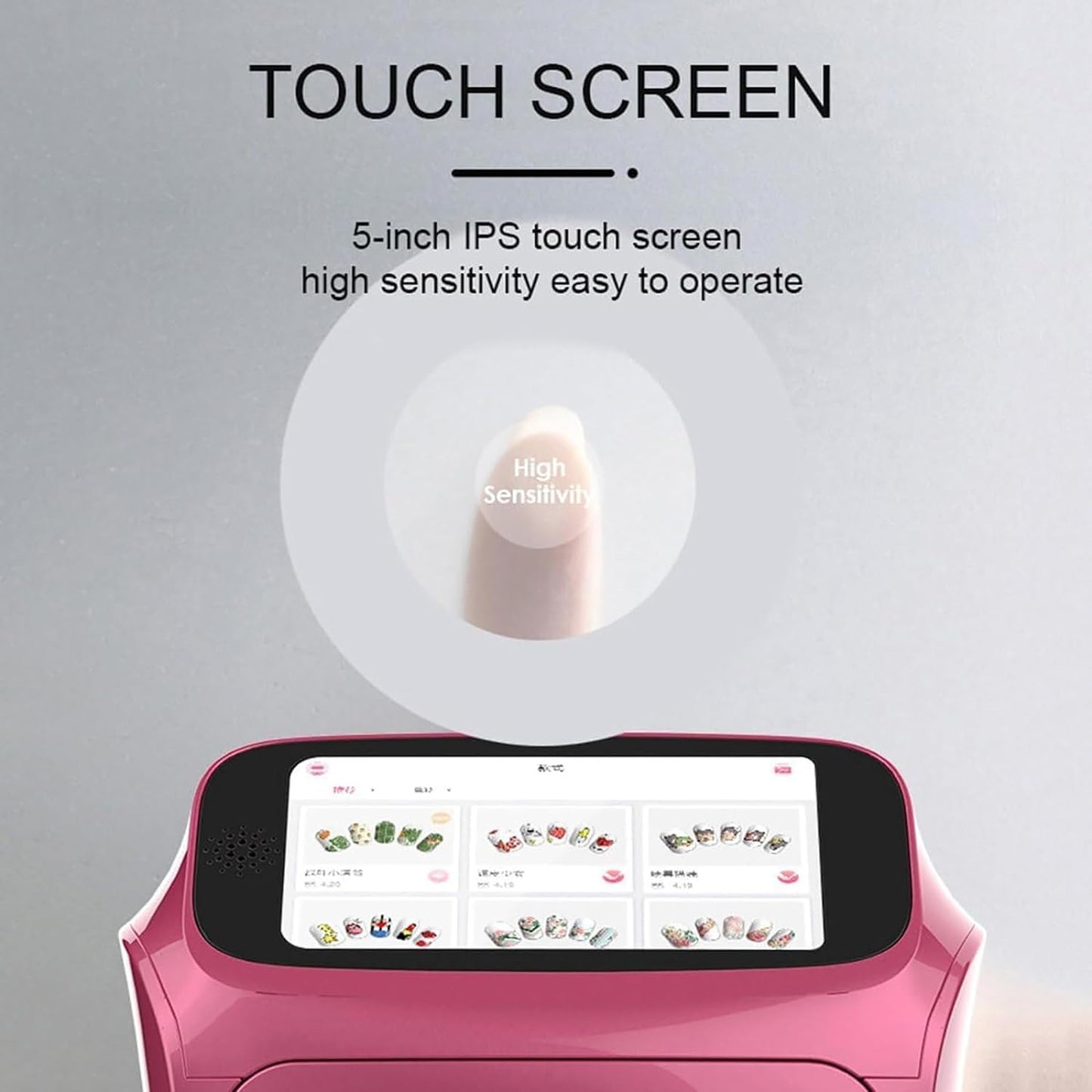 Painted Manicure Machine,3D Intelligent Automatic Nail Printer Nail Shaped Piece Printing Machine DIY Nail Printing Drying,with Touch Screen, for Nail Studio/Manicurist/Nail Lovers