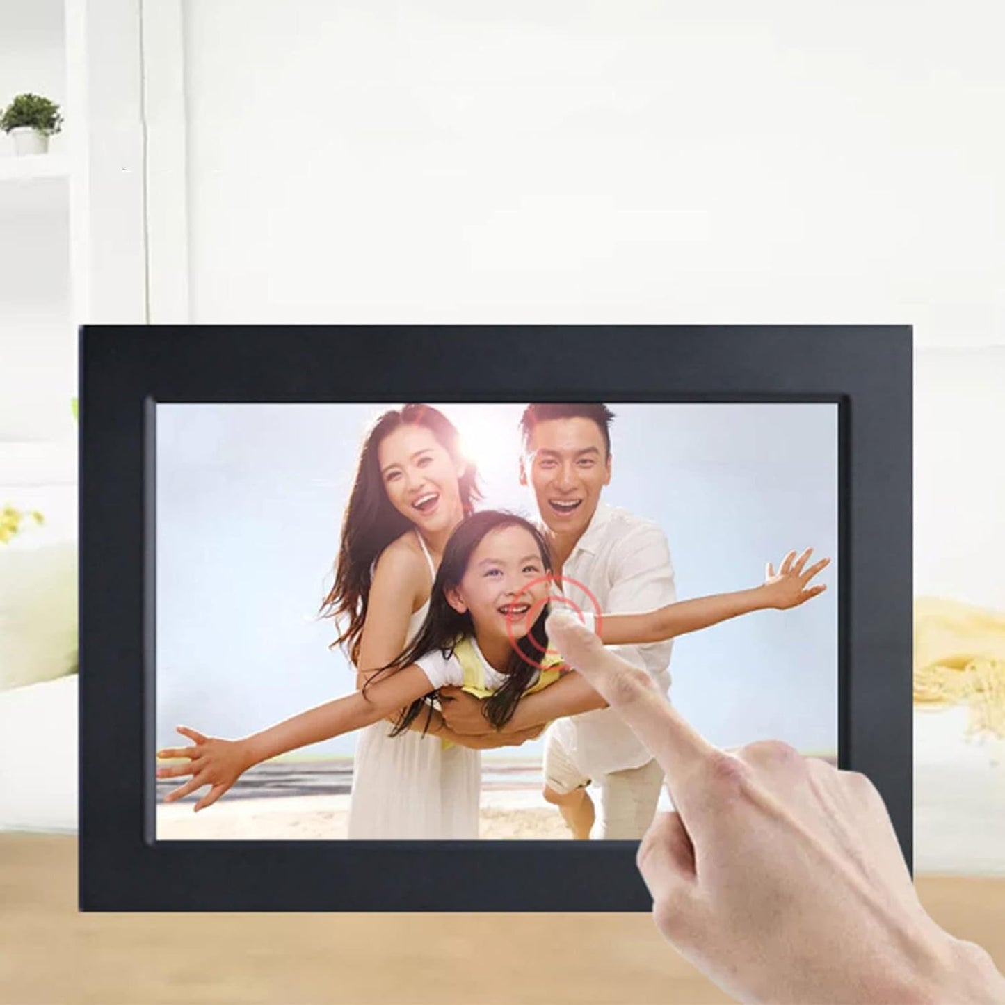 WiFi Digital Picture Frame, 10.1 Inch Digital Photo Frame with IPS HD Touch Screen, Share Photos and Videos Via Frameo App, Auto Rotate, Smart Cloud Photo Frame, 16GB