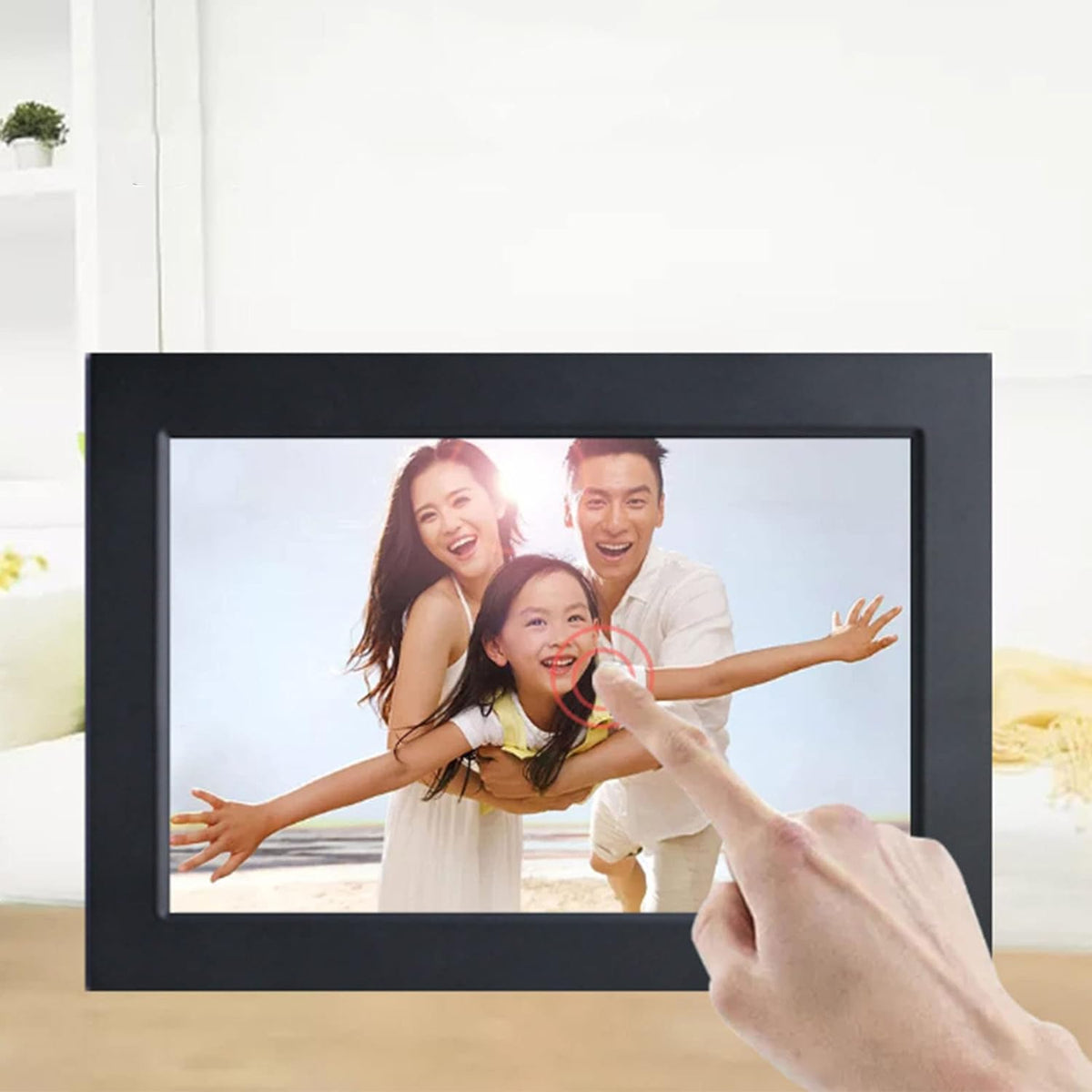 WiFi Digital Picture Frame, 10.1 Inch Digital Photo Frame with IPS HD Touch Screen, Share Photos and Videos Via Frameo App, Auto Rotate, Smart Cloud Photo Frame, 16GB