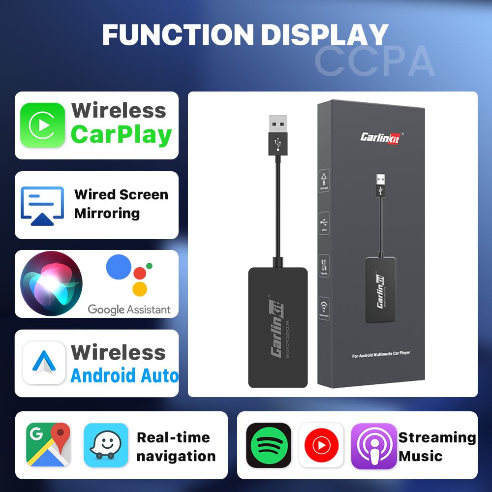 Carlinkit-CCPA for Android aftermarket Screen, Need to Install autokit apk, Screen mirroring/Wireless carplay/Wireless Android auto (not Original Wired carplay car)