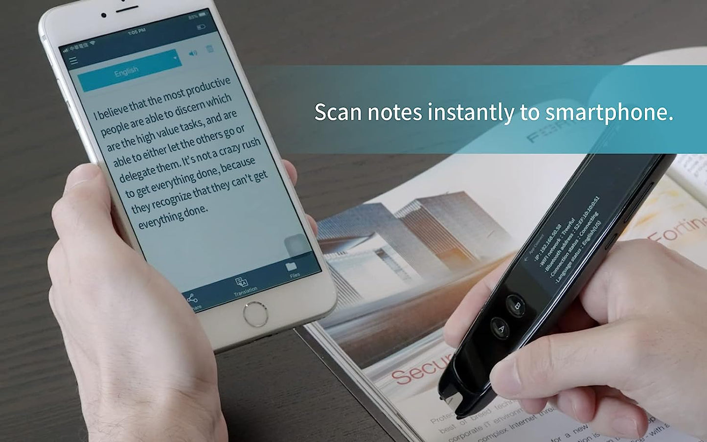 PenPower WorldPen Scan Go | OCR Reading Pen for Dyslexia | Pen Scanner | Language Translator | Text to Speech | Wireless Standalone | LCD Touchscreen | Wi-Fi Connection