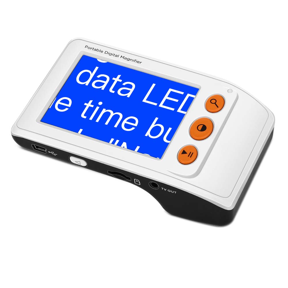 Digital Magnifier Portable Electronic Video Magnifier Reading Aids 3.5 Inch LCD Screen for Low Vision 2x-25x Zoom Foldable Handle