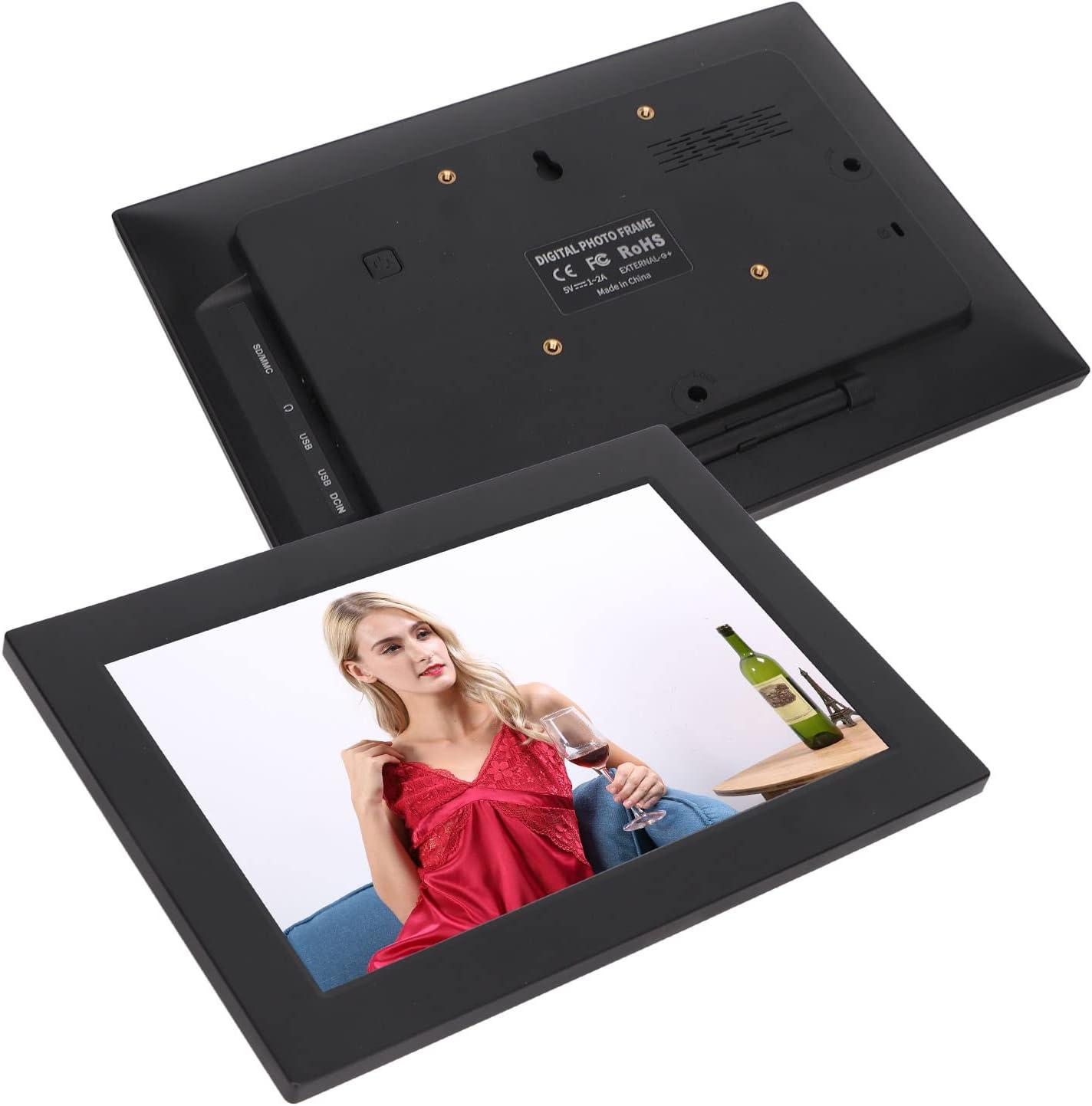 WiFi Digital Picture Frame, 10.1 Inch Digital Photo Frame with IPS HD Touch Screen, Share Photos and Videos Via Frameo App, Auto Rotate, Smart Cloud Photo Frame, 16GB