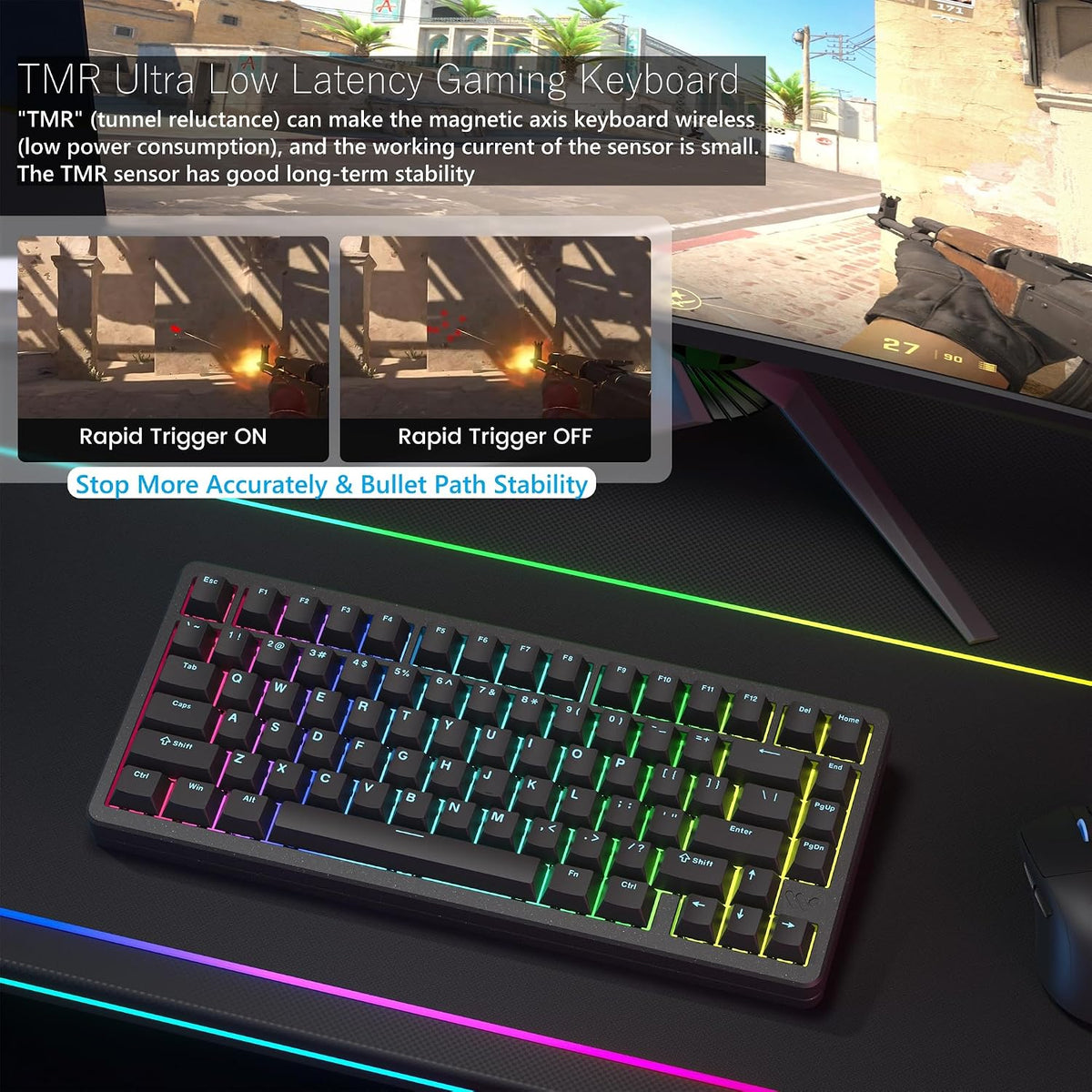 Womier SK75 TMR/HE Keyboard Gaming 75% Hall Effec, Mechanical Keyboard (Delivery in 12-15 Days)