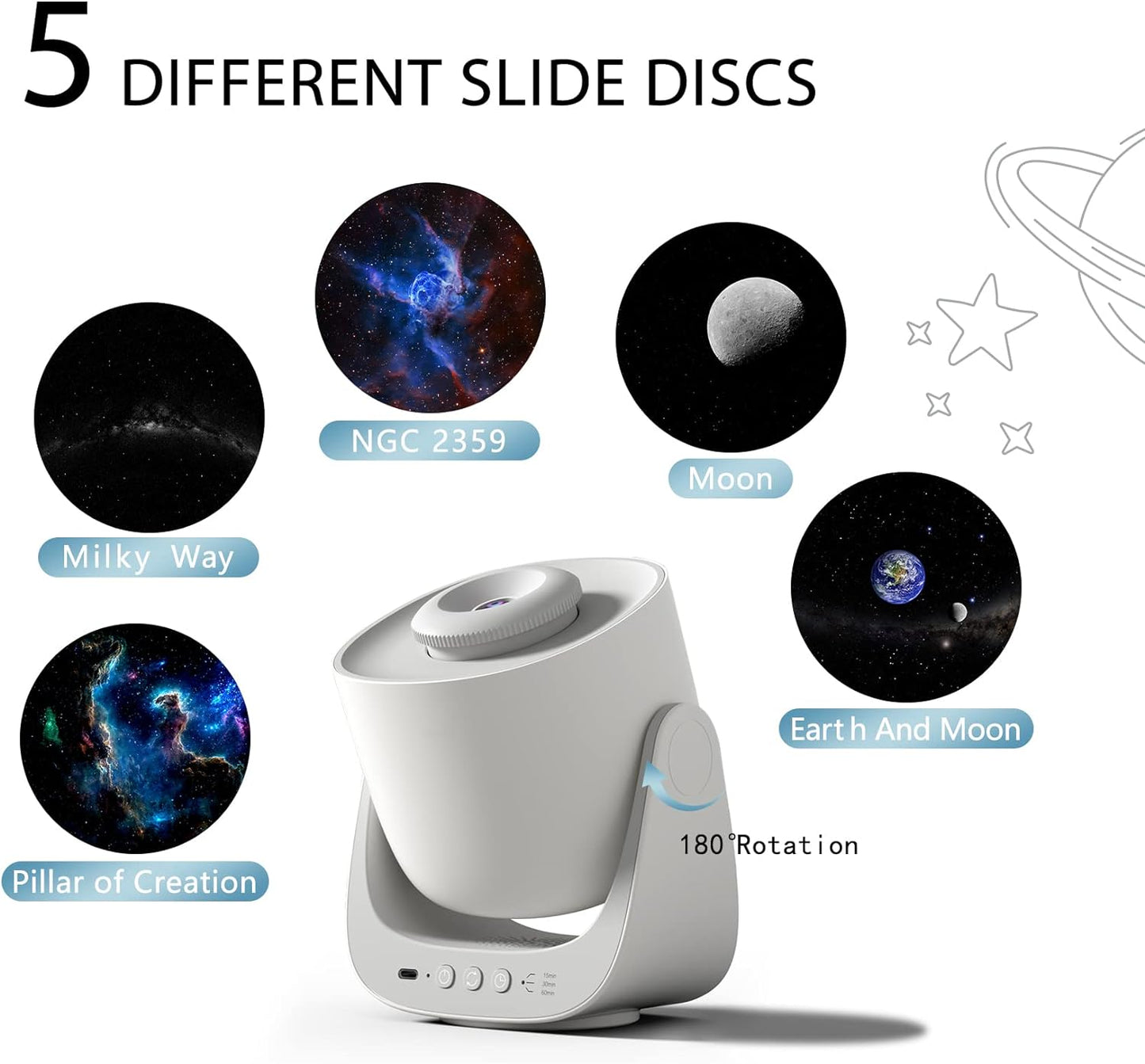 Galaxy, Star Projector for Night Sky, Planetarium Projector Light/Lamp for Kids, Home, Bedroom(Orzorz)