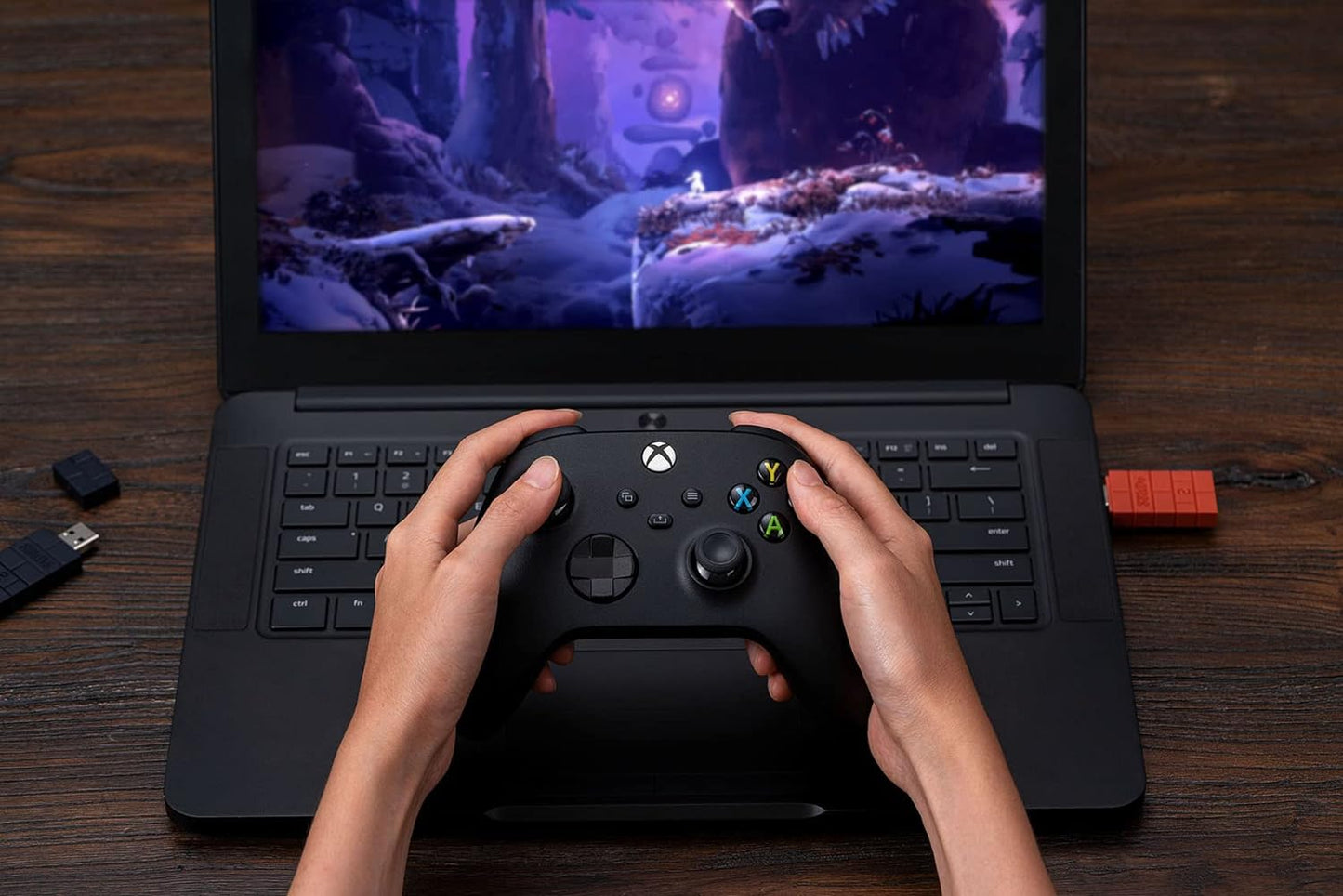 8Bitdo Wireless USB Adapter 2 for Switch, Windows, Mac & Raspberry Pi Compatible with Xbox Series X & S Controller, Xbox One Bluetooth Controller, Switch Pro and PS5 Controller