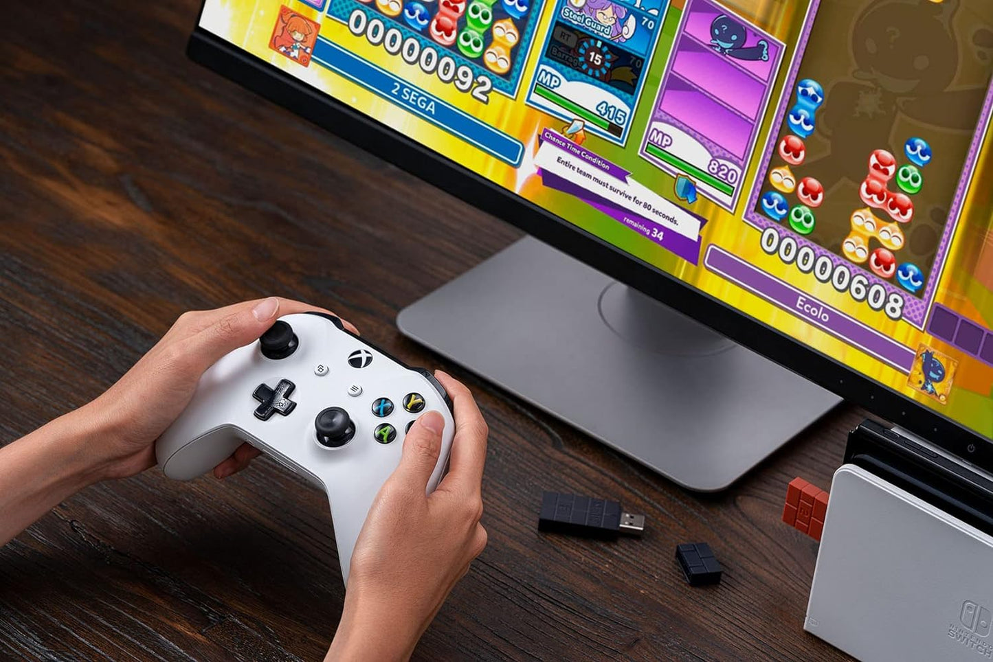 8Bitdo Wireless USB Adapter 2 for Switch, Windows, Mac & Raspberry Pi Compatible with Xbox Series X & S Controller, Xbox One Bluetooth Controller, Switch Pro and PS5 Controller