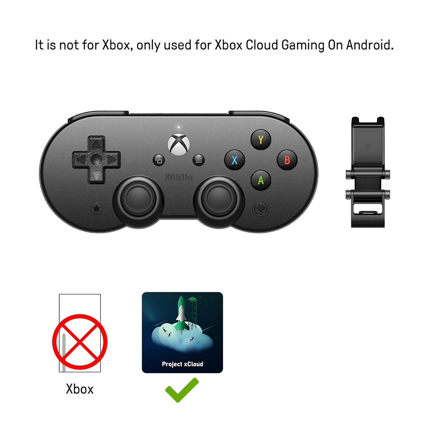 8Bitdo Sn30 Pro USB for Xbox cloud gaming on Android (includes clip) - Android