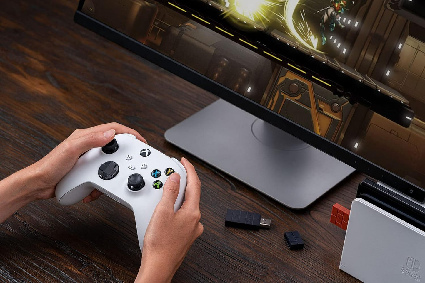 8Bitdo Wireless USB Adapter 2 for Switch, Windows, Mac & Raspberry Pi Compatible with Xbox Series X & S Controller, Xbox One Bluetooth Controller, Switch Pro and PS5 Controller