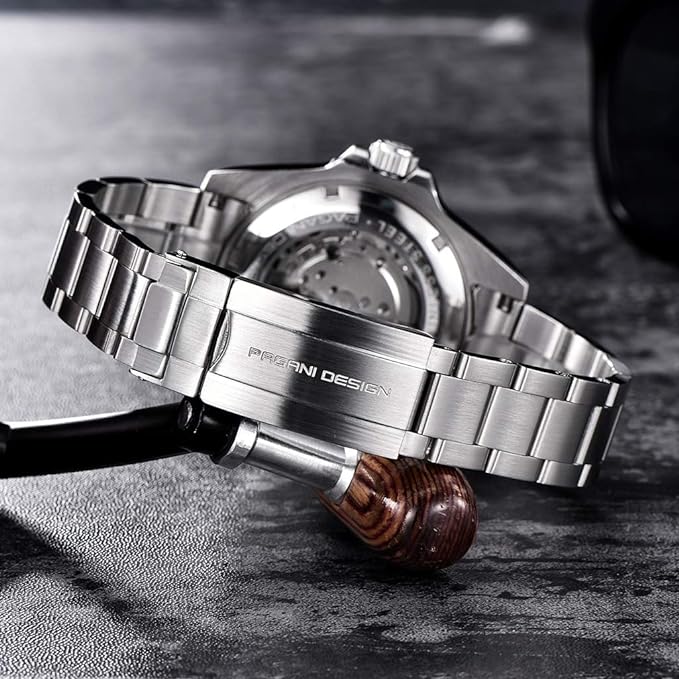 Men’s Watches Full Automatic Mechanical Wrist Watch for Men Stainless Steel Fashion Casual Business Dress Analogue Watch Man