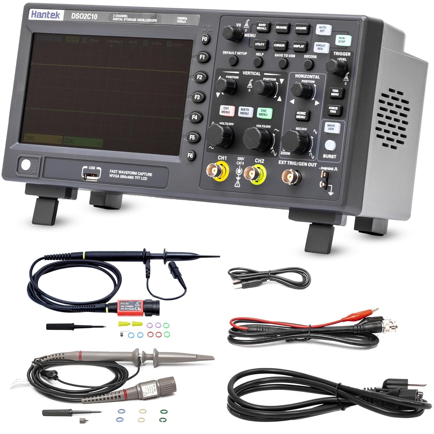 DSO2C10 Digital Storage Oscilloscope 100MHz Bandwidth 2CH Dual Channel 1GSa/s 8M Memory Depth