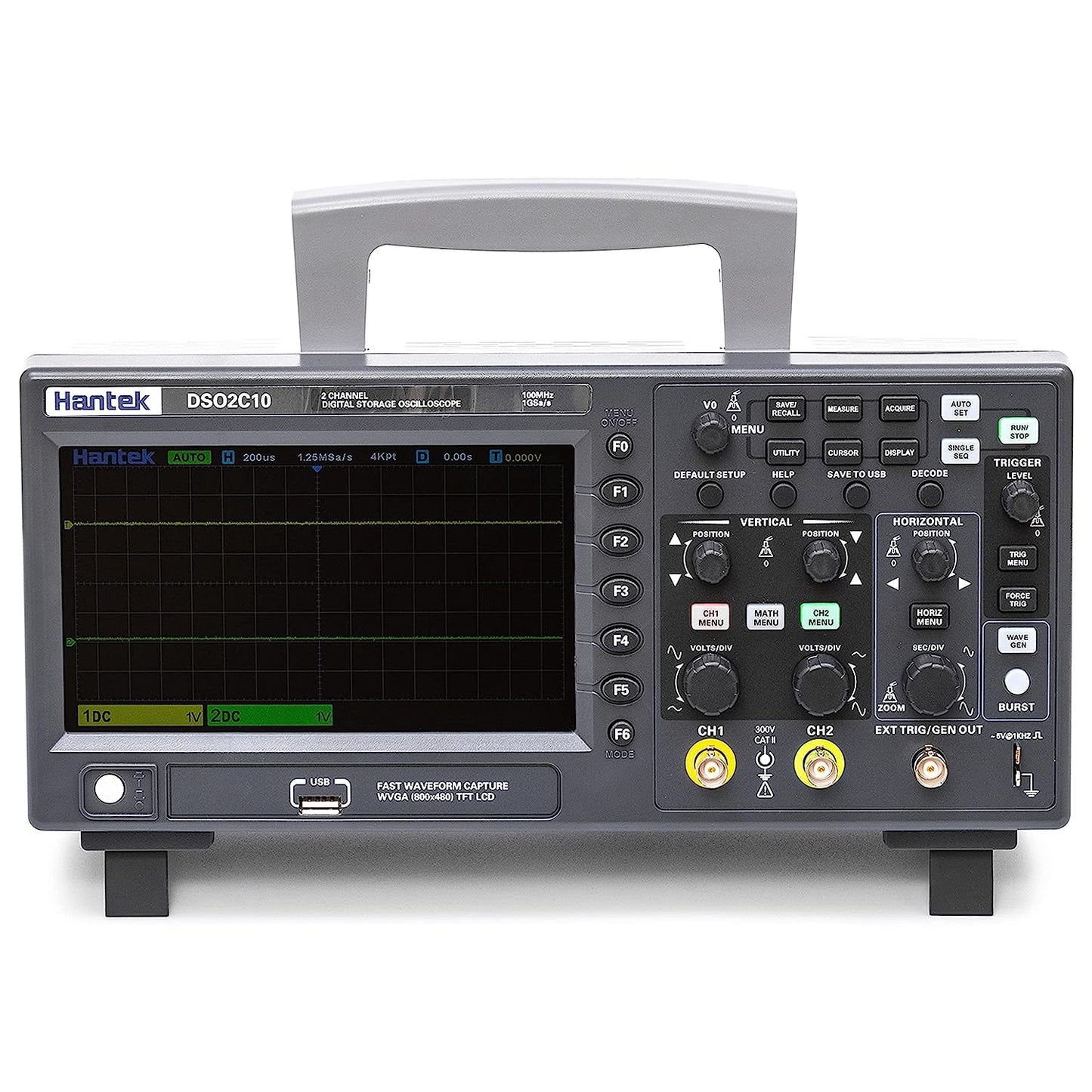 DSO2C10 Digital Storage Oscilloscope 100MHz Bandwidth 2CH Dual Channel 1GSa/s 8M Memory Depth