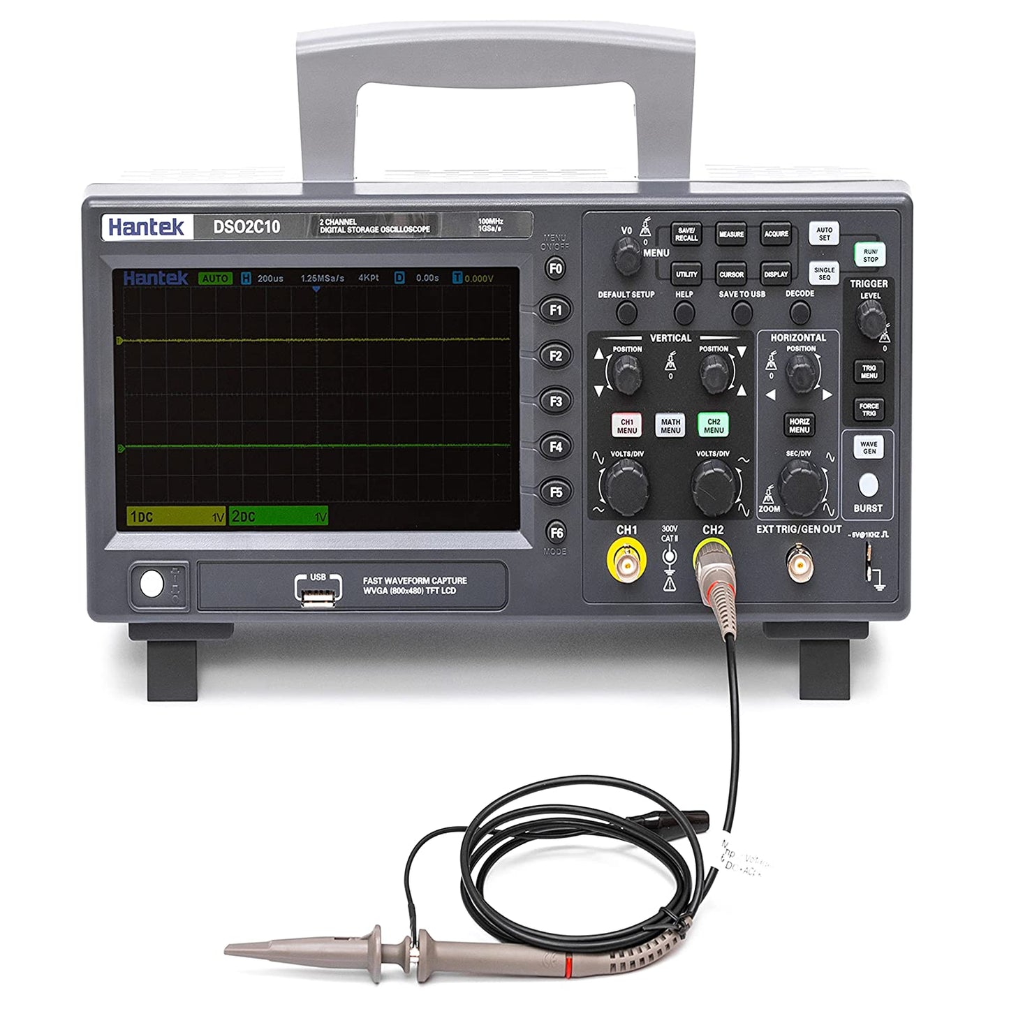 DSO2C10 Digital Storage Oscilloscope 100MHz Bandwidth 2CH Dual Channel 1GSa/s 8M Memory Depth