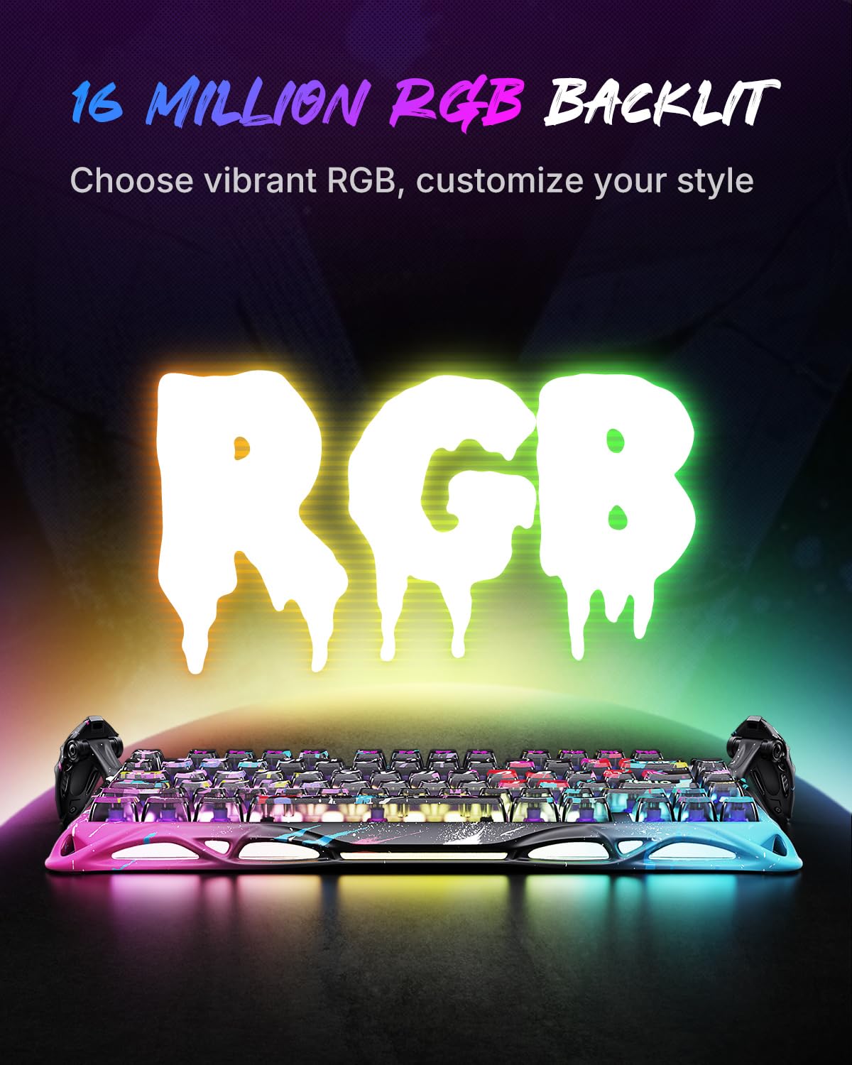 GravaStar Mercury V75 PRO Hall Effect Gaming Keyboard, 75% Wired Magnetic Keyboard, 8000Hz Polling Rate, UFO Magnetic Switches, 0.005mm Rapid Trigger, Adjustable Actuation, CNC Aluminum