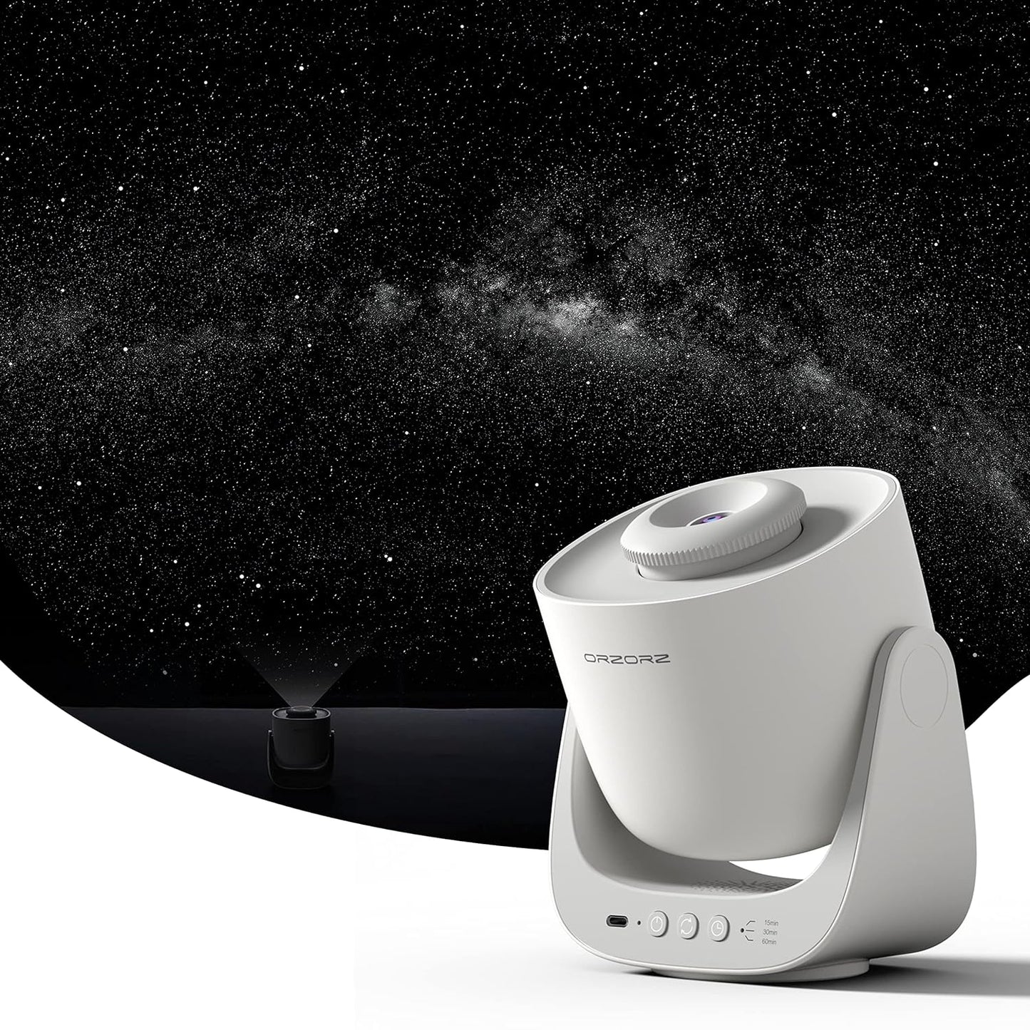 Orzorz Star Projector Galaxy Night Light, Home Planetarium Projector with Rechargeable Battery , Sky Light Living Room Decor, Real Starry Nebula, Planet Presentation for Kids, Teen Girls, Adults