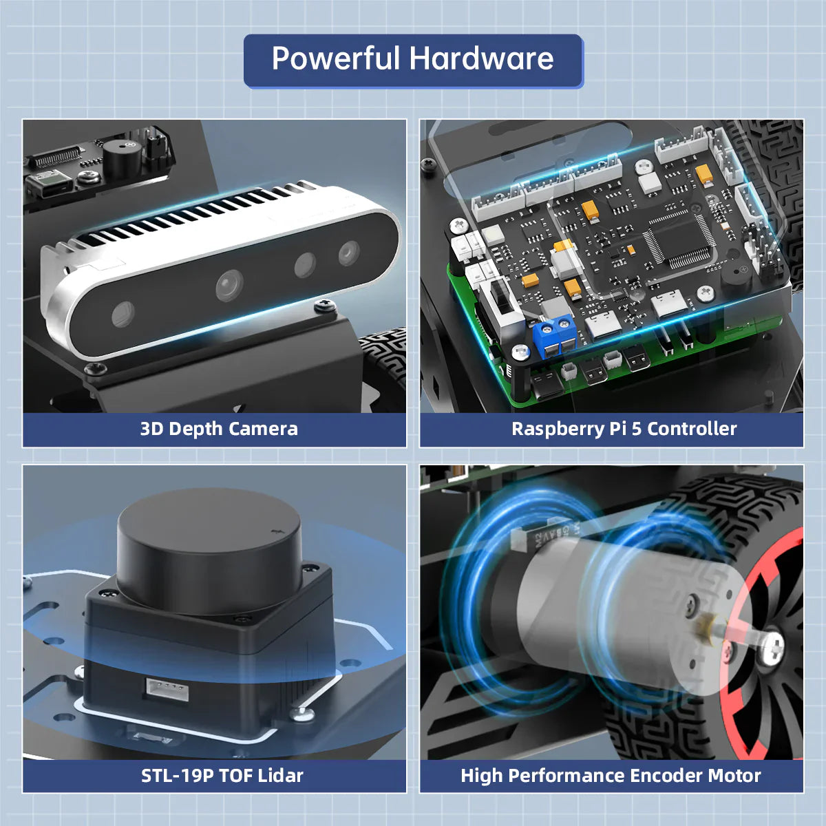 Hiwonder Raspberry Pi 5 Robot Car - MentorPi A1 ROS2