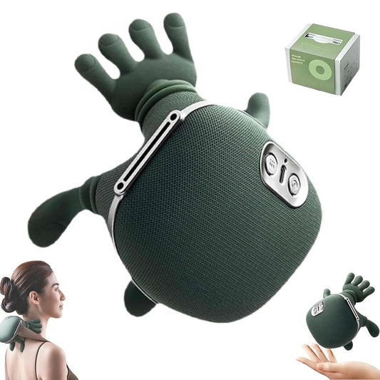 CALMORA Bionic Hand Design, Deep Tissue Shiatsu Kneading, Massage Master Electric Neck Massager, Heat Therapy, Shoulder Back Pain Relief with Eye Mask