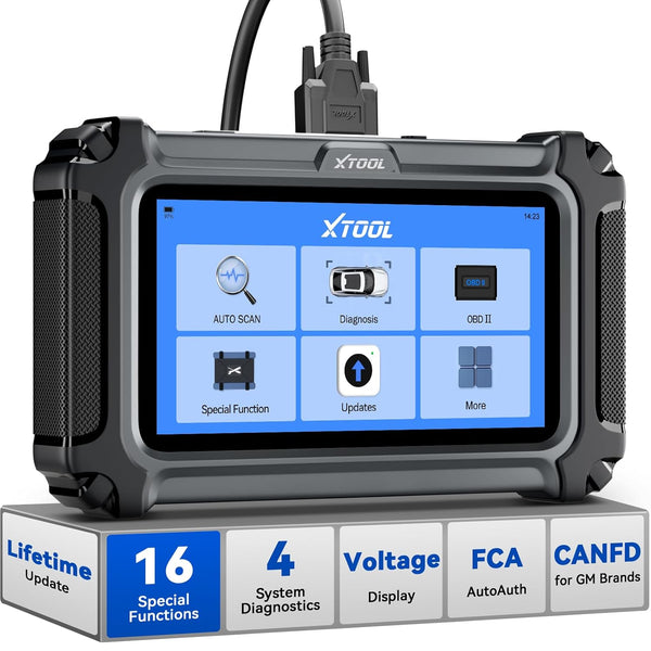 CALMORA XTOOL D5S OBD2 Scanner Code Reader 2024 for Cars and Trucks with 15 Reset Functions, Crank Sensor Relearn, FCA AutoAuth, CAN FD for GM, ABS Engine SRS Transmission Tool