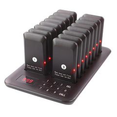 Restaurant Pager System - 16 Wireless Calling Pagers