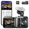 4K HDR Dash Cam Front and Rear with 4-Megapixel Image Sensor, 128GB eMMC, ADAS, 4K+1080P Dash Camera, 5GHz WiFi GPS 24H Parking Mode Car Camera (Delivery in 12 Days)