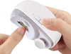 CALMORA Electric Nail Clipper, Automatic Nail Trimmer, Nail File with Light & 2 Speeds, Fingernail Cutter and Manicure 2 in 1 Design Rechargeable Safety Nail Scissors for Caregivers, Elderly, Kids