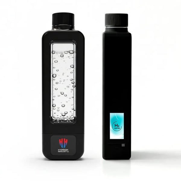 Calmora Hydrogen Water Bottle Active Smart Hydration Solution with Water Intake Tracking & LCD Touch Screen - Compact & Convenient - Transparent Hydrogen Flask - 12 oz
