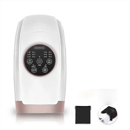 CALMORA Touchscreen Electric Hand Massager with Compression, 4 Levels Pressure Point Therapy Massager for Arthritis, Pain Relief, Carpal Tunnel and Finger Numbness, Shiatsu Massage Machine with Heat