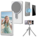 Calmora 4K 60FPS Phone Vlog Selfie Monitor Screen, Back Camera Monitor with Bluetooth Remote, Compatible with iPhone Android, 1800mAh for Selfie Vlog No Delay Live Stream
