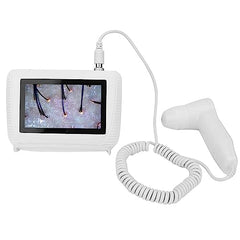 CALMORA Skin Hair Analyser,5 in 50X/200xLens LCD Digital Microscope Rechargeable Portable Scalp Detector Scanner Professional Scalp Hair Follicle Oil Magnifying Detector Skin Pigm