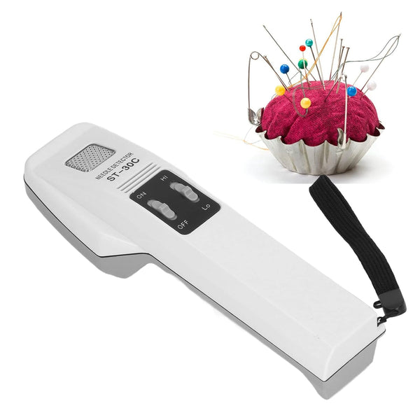 Calmora Portable Handheld Needle Detector, Highly Sensitive Metal Detector for Fabric Inspection, Magnetic Induction Principle with Audible and Visual Alarms and One Touch Adjustments