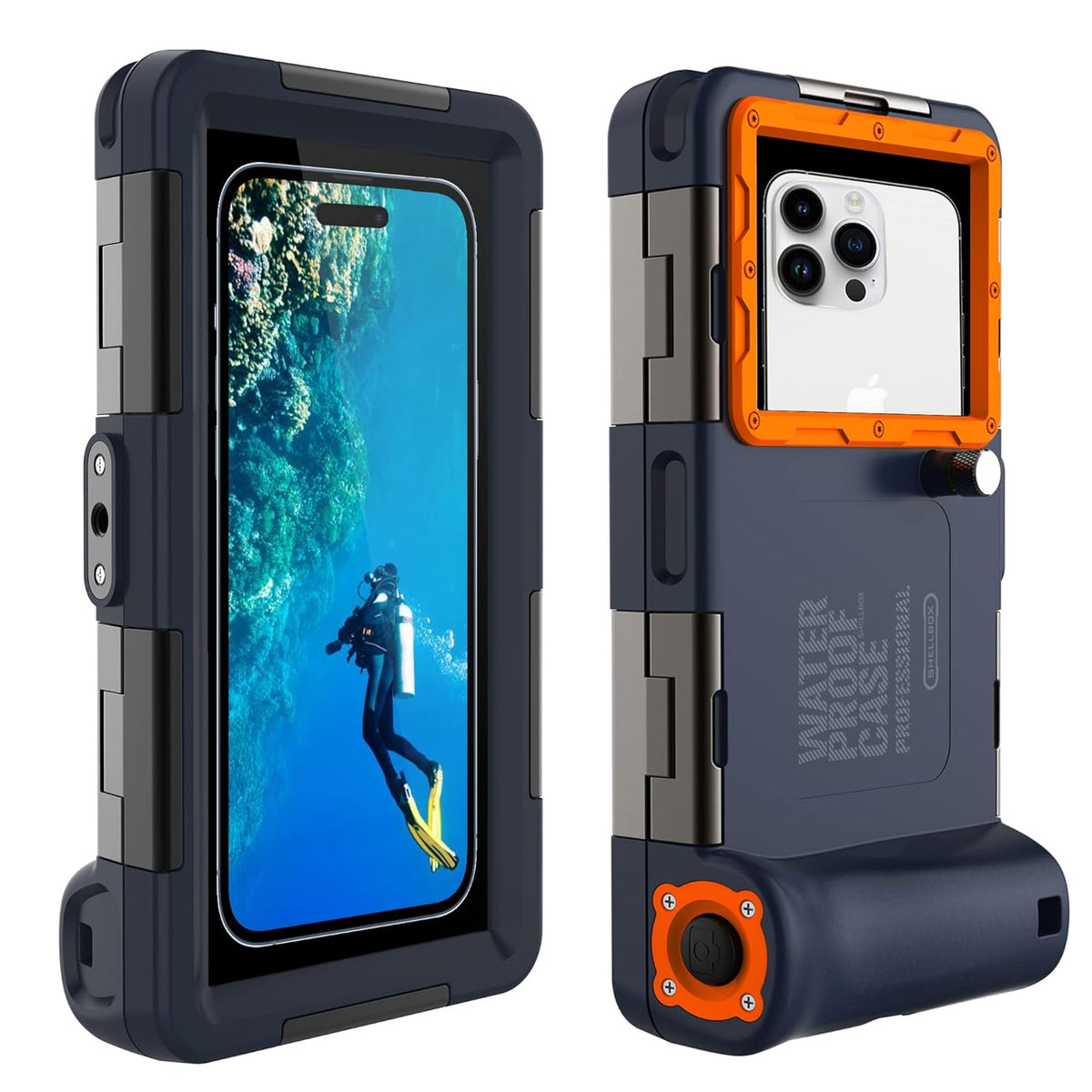 Calmora Professional Waterproof Diving Case for Snorkeling, 15M/50FT Underwater Photo & Video Protective Housings Lanyard for iPhone 17/16/15/14/13/12Pro Max/XR/XS/X Samsung Galaxy S25/24/23/22 Ultra/Plus