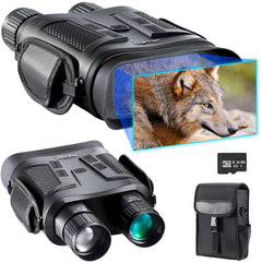 Calmora Night Vision Binoculars with Range Function, Detachable 3000mAh-3000mAh Rechargeable Batteries, Long Viewing Range, Large Screen with 10X Digital Zoom, Powerful Glasses