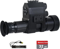 CALMORA Night Vision Monocular 940nm 12mm Super Clear Lens Infrared Night Vision Scope 5X Digital Zoom 3 Levels of Infrared Adjustment with 32GB Memory Card, for Camping/Hunting