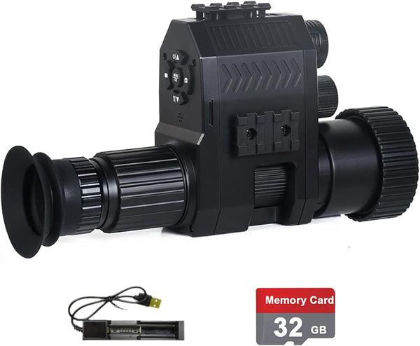 CALMORA Night Vision Monocular 940nm 12mm Super Clear Lens Infrared Night Vision Scope 5X Digital Zoom 3 Levels of Infrared Adjustment with 32GB Memory Card, for Camping/Hunting