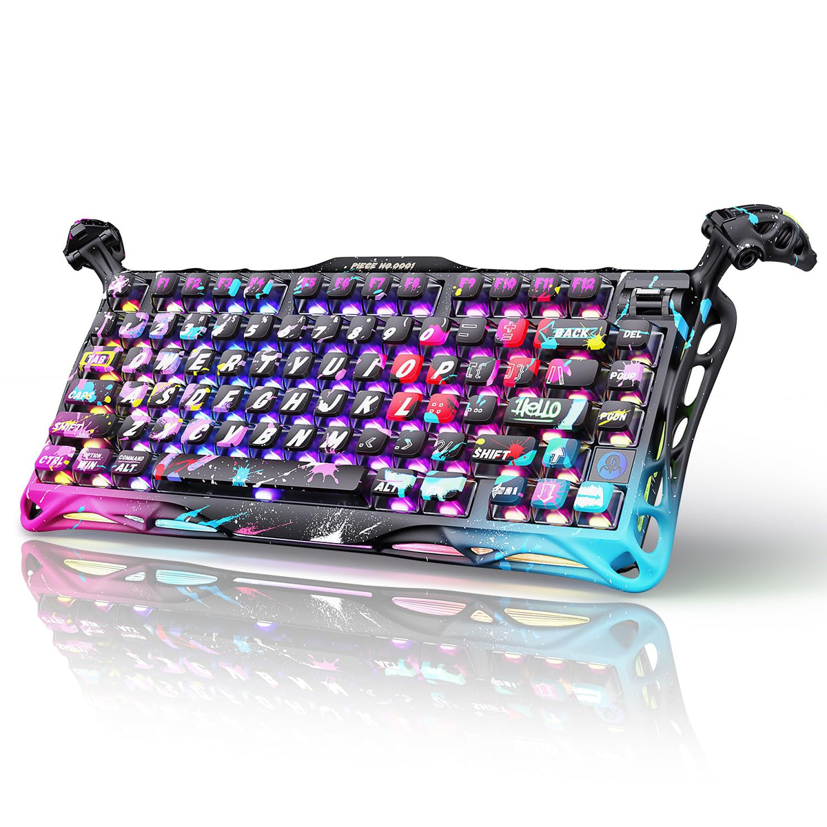 GravaStar Mercury V75 PRO Hall Effect Gaming Keyboard, 75% Wired Magnetic Keyboard, 8000Hz Polling Rate, UFO Magnetic Switches, 0.005mm Rapid Trigger, Adjustable Actuation, CNC Aluminum