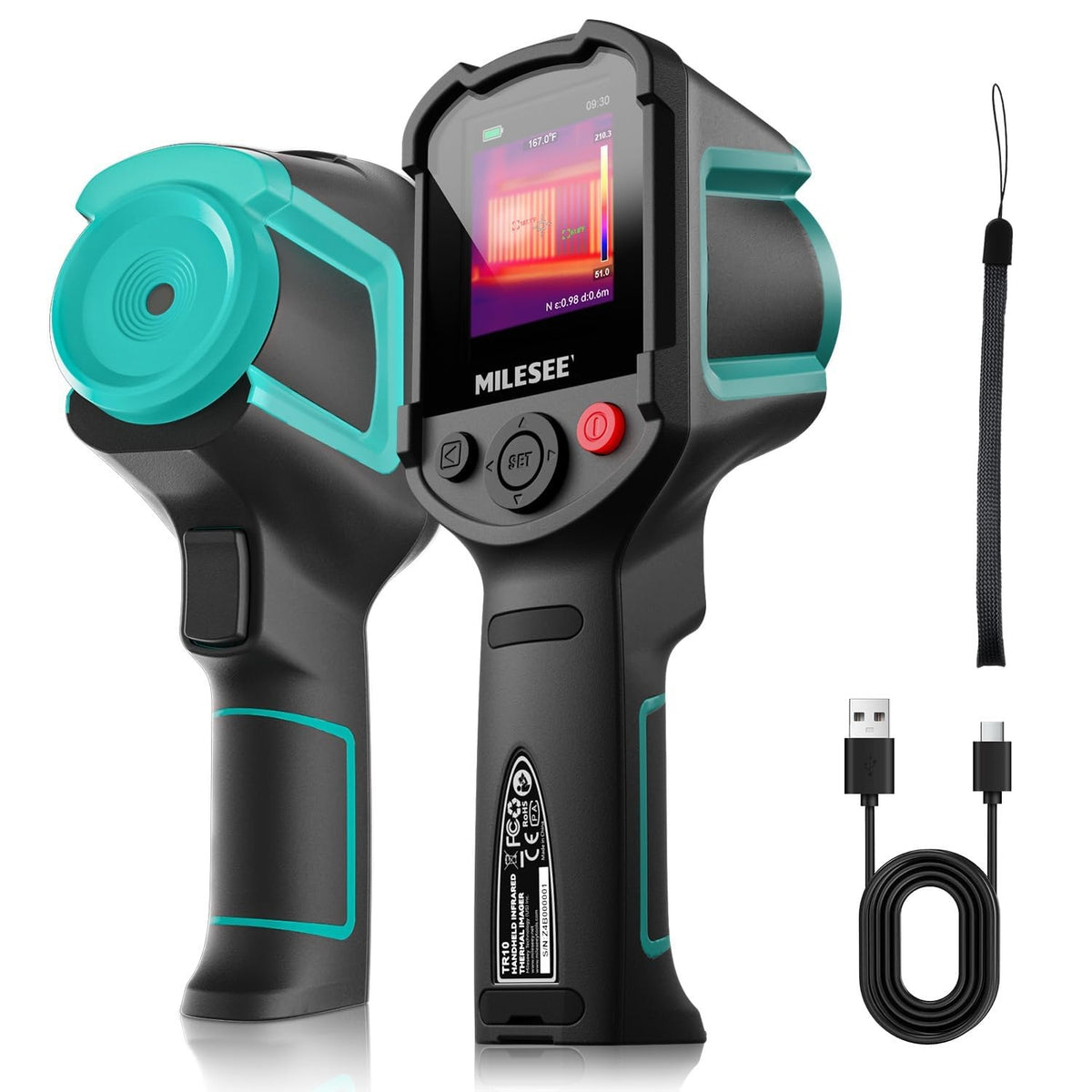 CALMORA TR10 Thermal Camera, Super Resolution 240 x 240, Refresh Rate 25 Hz, Portable Infrared Imager from -4°F to 1022°F, 8 Hours Battery Life