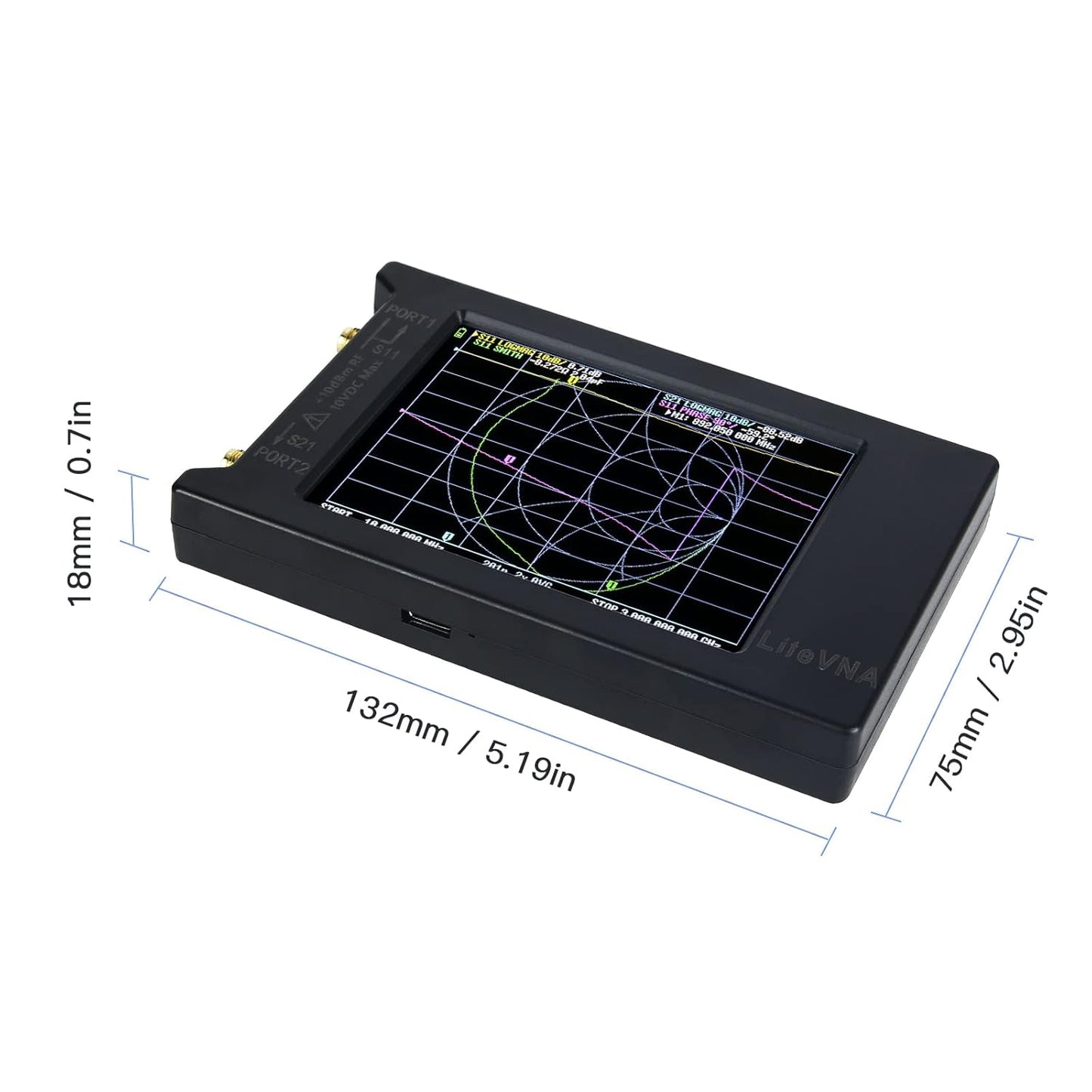 Calmora LiteVNA-64 VNA 50KHz-6.3GHz Portable Vector Network Analyzer With 4" Display