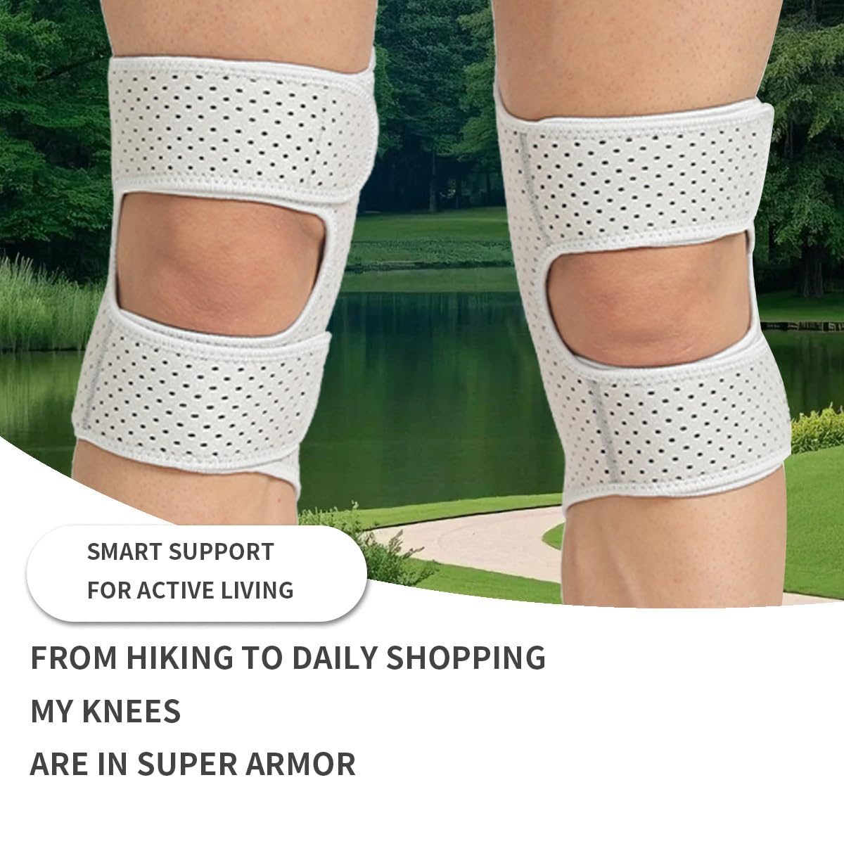 Calmora Knee Support Booster Brace, Spring-Powered Joint Support for Climbing Stairs, Squatting Assistance for Elderly