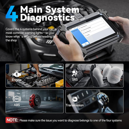 CALMORA XTOOL D5S OBD2 Scanner Code Reader 2024 for Cars and Trucks with 15 Reset Functions, Crank Sensor Relearn, FCA AutoAuth, CAN FD for GM, ABS Engine SRS Transmission Tool