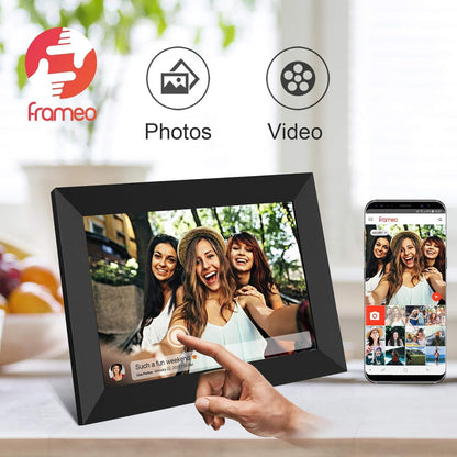 Calmora 10.1 Inch 32GB WiFi Digital Picture Frame 1280x800 IPS LCD Touch Screen, Auto-Rotate, Wall Mountable, 32GB Memory, Share Photos/Videos Instantly via Frameo App from Anywhere