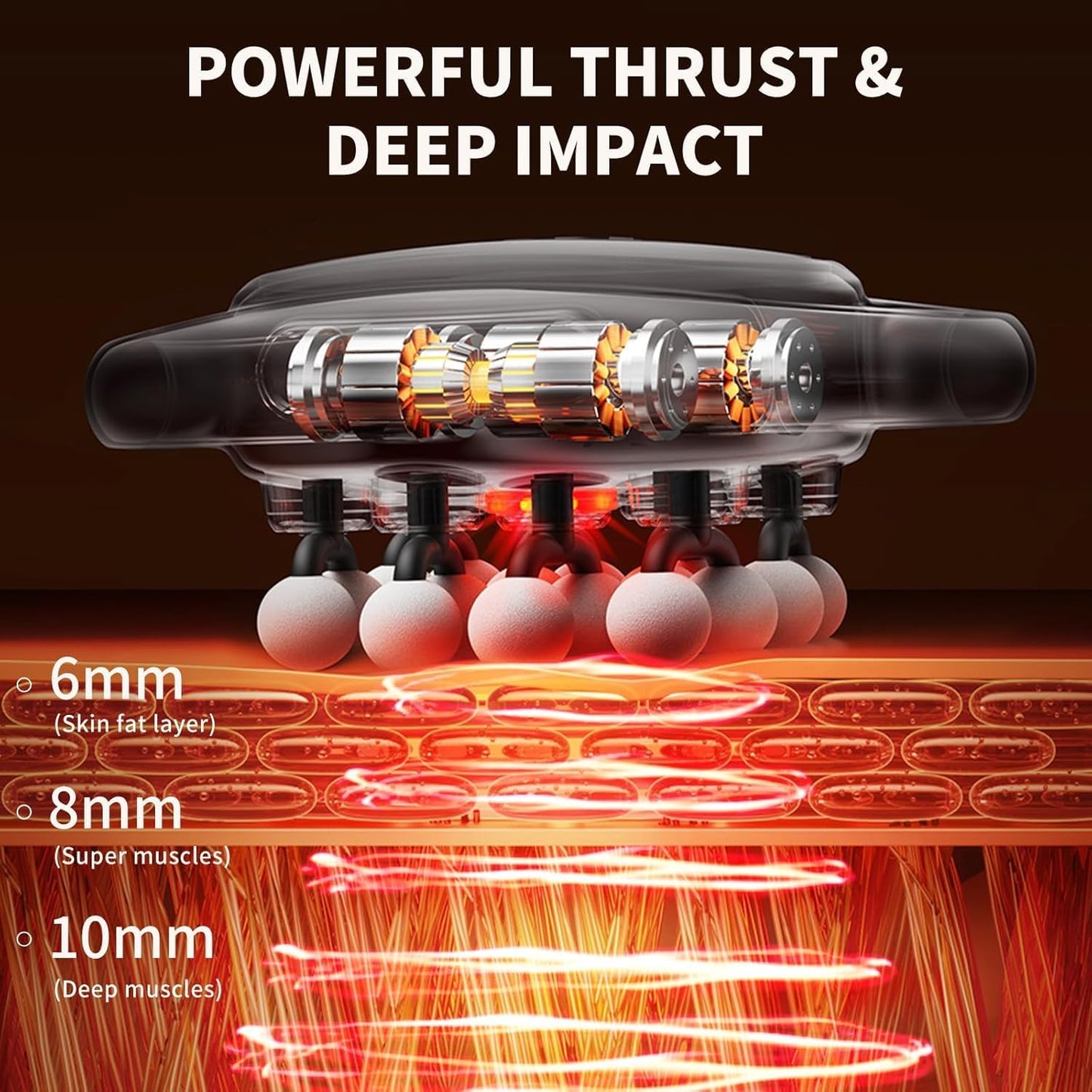 CALMORA 16 Head Deep Tissue Massage Gun for Muscle Pain Relief – Percussion Massager with 30 Speeds & 3 Modes, Quiet Handheld Massage Gun for Back, Neck, Legs & Full Body Recovery