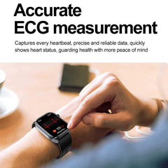 CALMORA 2025 Smart Watch with Bluetooth Calling & ECG HRV Tracking | SpO2 Heart Rate Fitness Tracker, Sleep Monitor, Sports Modes Waterproof Smartwatch for Android iPhone